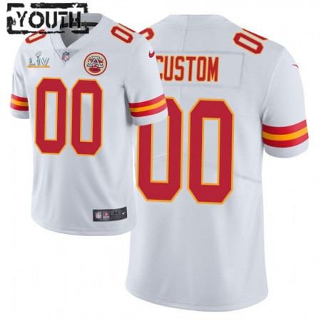 Camiseta Niño Kansas City Chiefs  Personalizar Nike Blanco 2021 Super Bowl LV